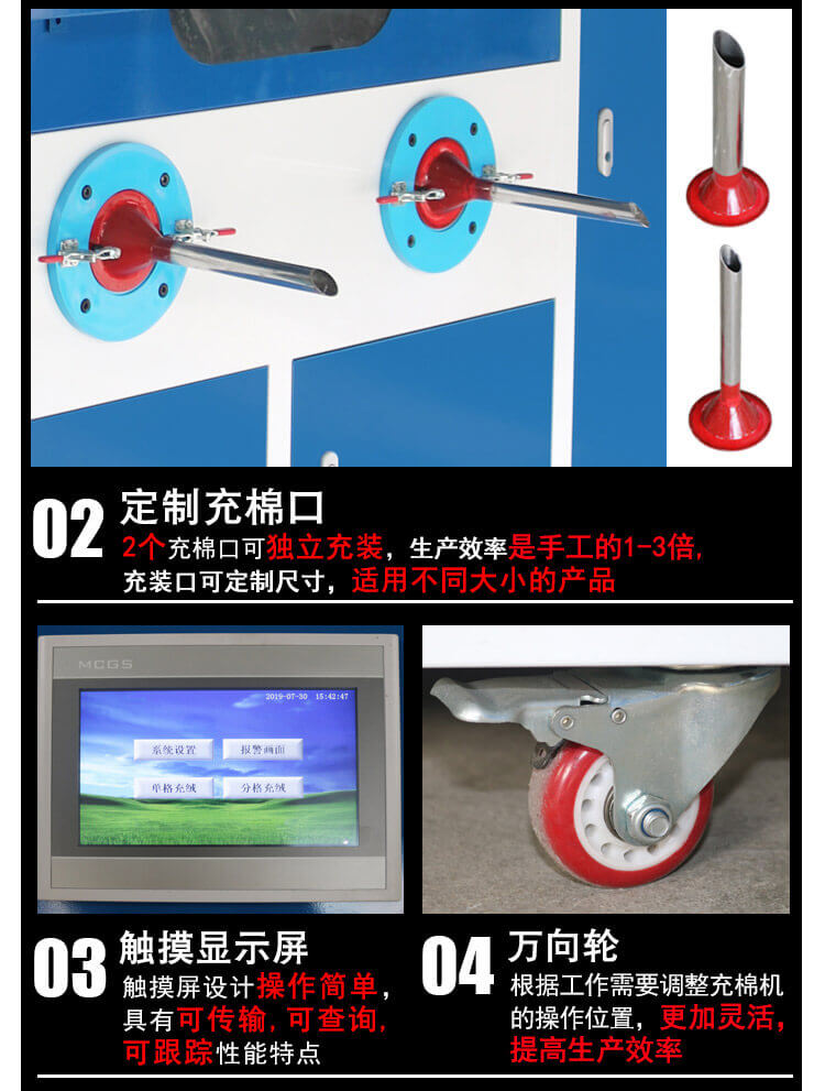 DN-CM2100-2兩頭流量充絨充棉一體機產(chǎn)品細節3